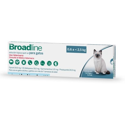Broadline Antiparasitario Interno Y Externo Para Gatos de 0.6-2.5 Kg
