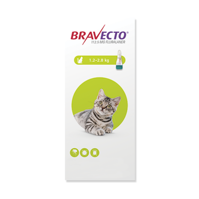 Antipulgas Para Gato Bravecto De 1.2-2.8 Kg