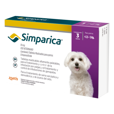 Antipulgas Para Perros Simparica de 2.5-5 Kg