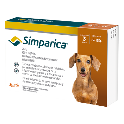 Antipulgas Para Perros Simparica de 5-10 Kg